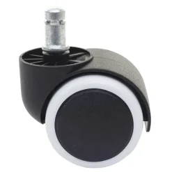 5er-Set Hartbodenrollen MCW-H86, Bürostuhl-Rollen Stuhlrollen, 150kg belastbar Ø 11mm ~ weiß