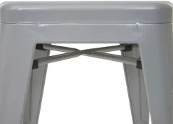 2er-Set Hocker MCW-A73, Metallhocker Sitzhocker, Metall Industriedesign stapelbar ~ grau