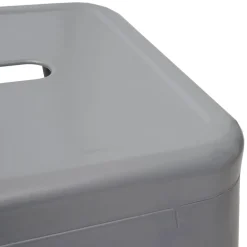 2er-Set Hocker MCW-A73, Metallhocker Sitzhocker, Metall Industriedesign stapelbar ~ grau