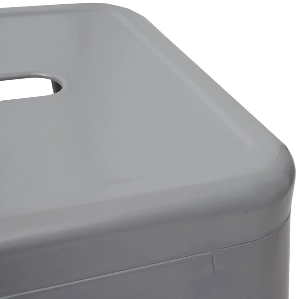 2er-Set Hocker MCW-A73, Metallhocker Sitzhocker, Metall Industriedesign stapelbar ~ grau