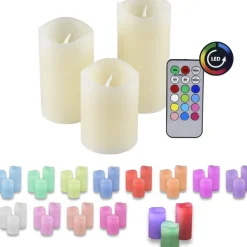 6er Set IOIO LED 48 Echtwachskerzen mit Farbwechsel und Fernbedienung