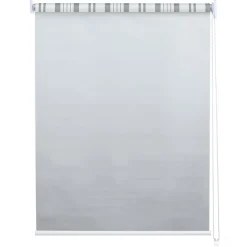 4er-Set Rollo MCW-D52, Fensterrollo Seitenzugrollo Jalousie, 100x160cm Sonnenschutz blickdicht ~ grau/weiß