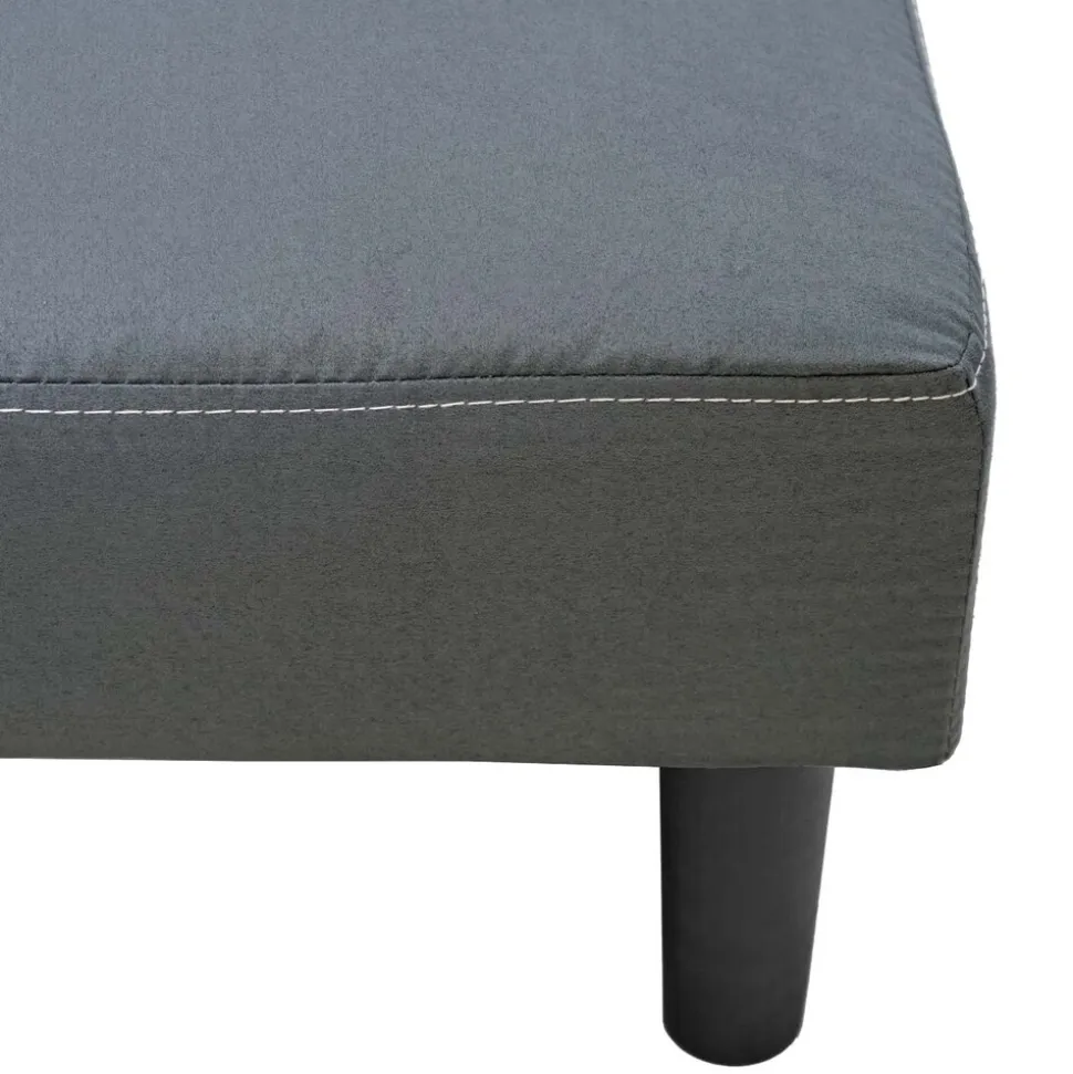 3er-Sofa MCW-G11, Couch Schlafsofa Gästebett Bettsofa Klappsofa, Schlaffunktion 195cm ~ Stoff/Textil, grau