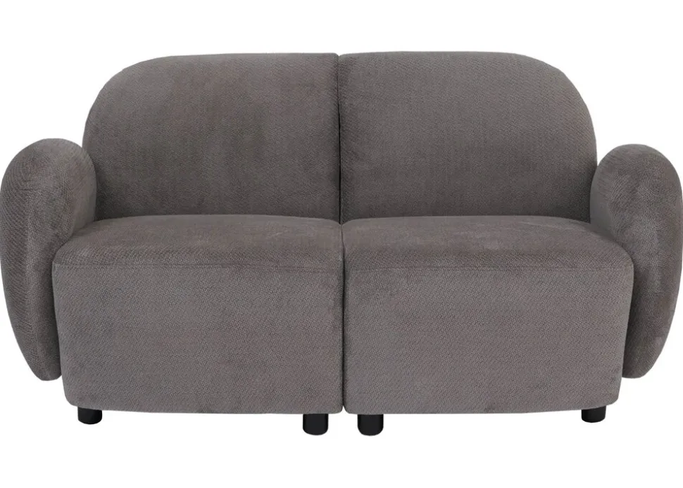 2er-Sofa MCW-P33, 2-Sitzer Couch Loungesofa, Stoff/Textil Chenille (330 g/m²) Öko-Tex ~ hellgrau