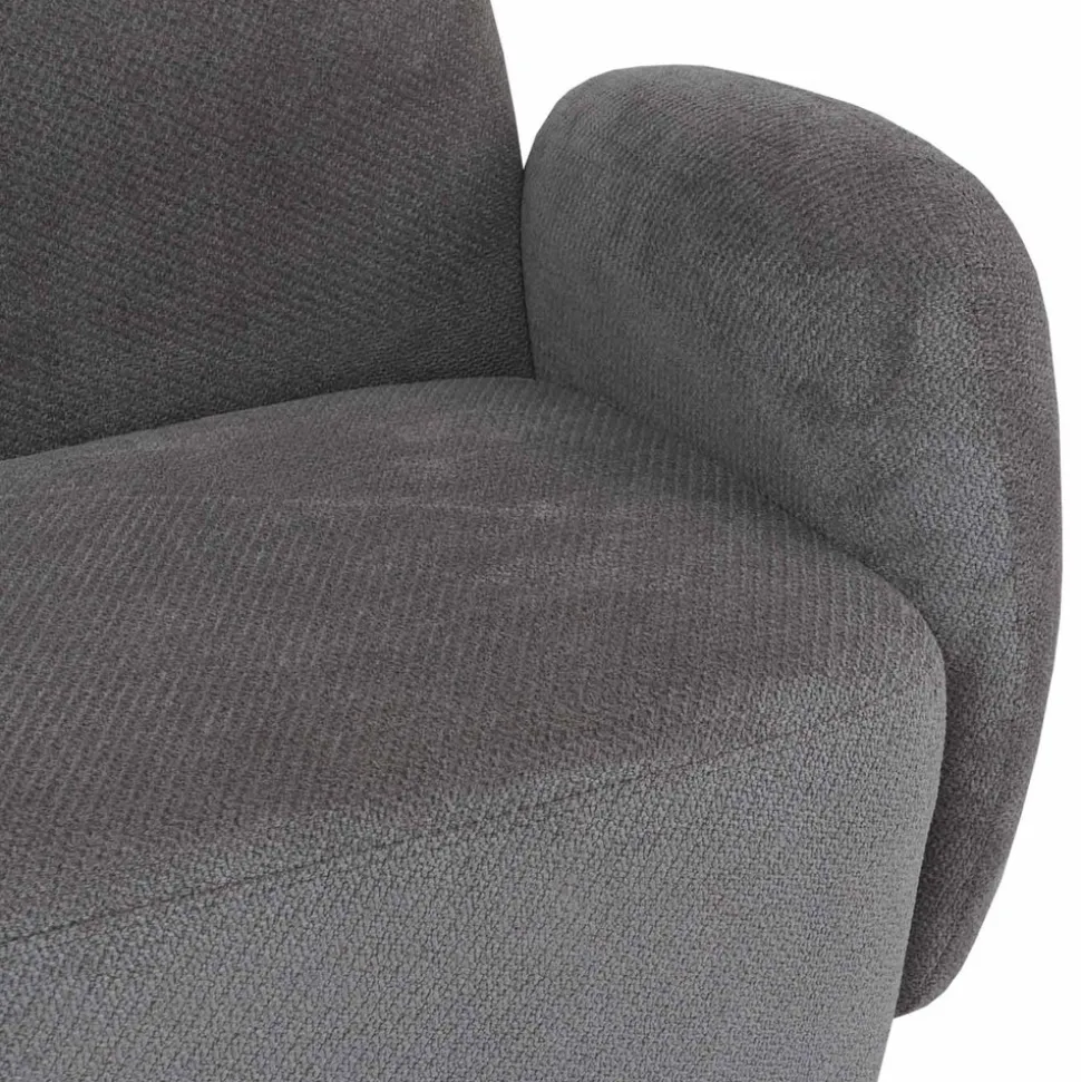 2er-Sofa MCW-P33, 2-Sitzer Couch Loungesofa, Stoff/Textil Chenille (330 g/m²) Öko-Tex ~ hellgrau