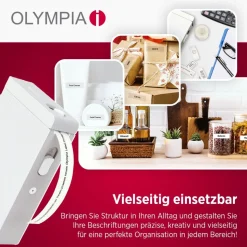 Etikettendrucker Etikettiergerät Beschriftungsgerät selbstklebend Labeldrucker Kabelloser Mini Label Printer mit iOS Android, Zuhause Büro Bluetooth P22 weiß