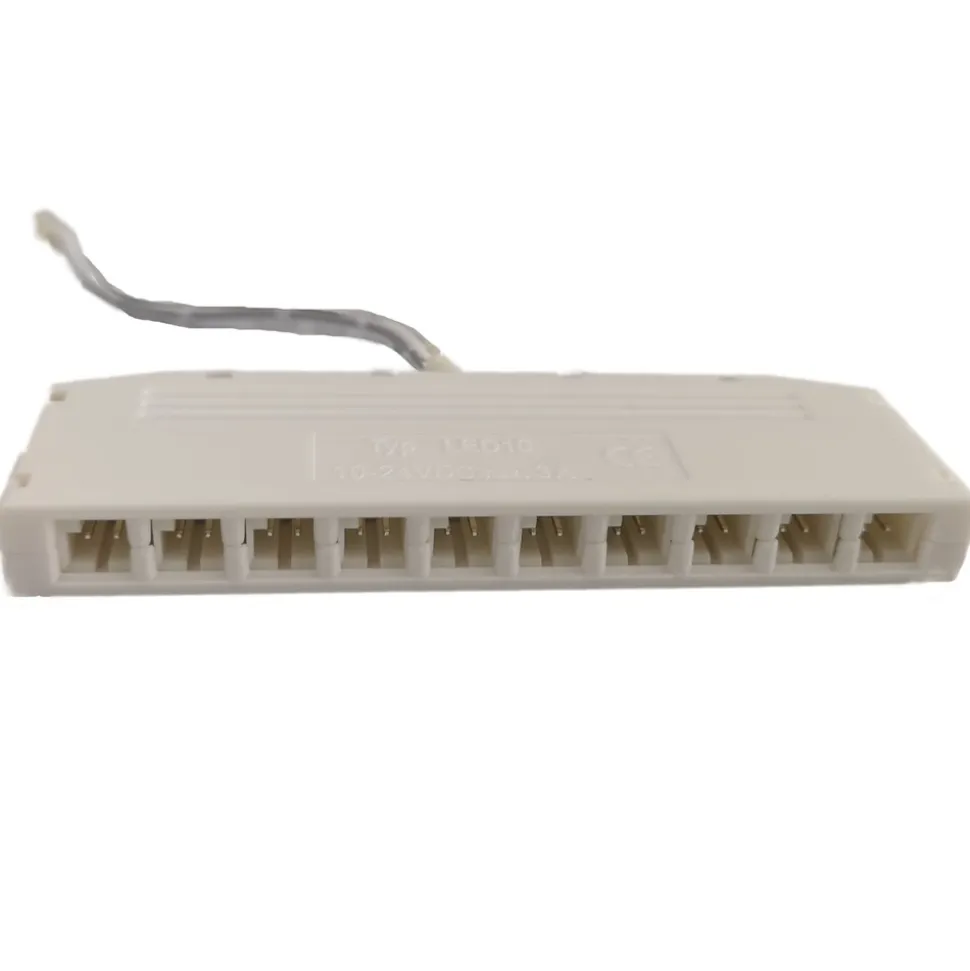 10-Fach-Verteiler für bestehende Leuchten-Sets, weiß, 10cm Kabellänge