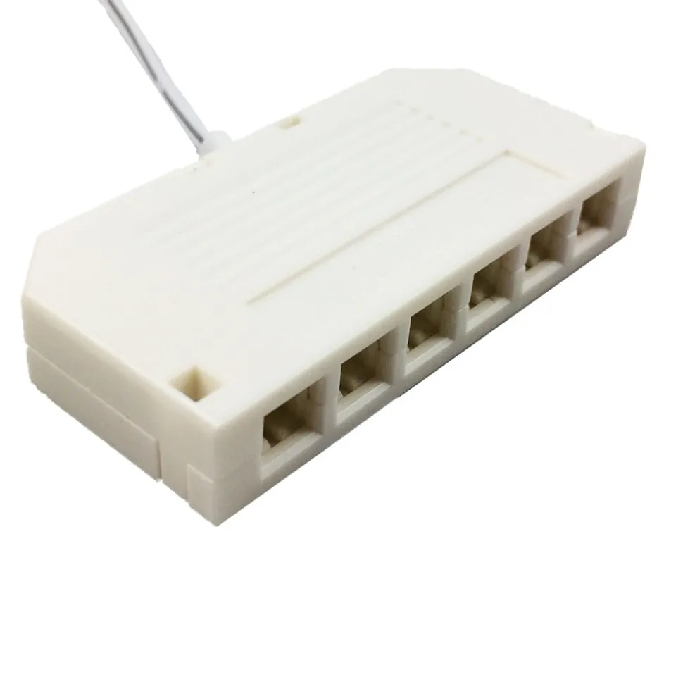 6-Fach-Verteiler für bestehende Leuchten-Sets, weiss, 10cm Kabellänge
