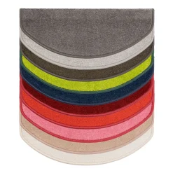 floordirekt Stufenmatte | Dynasty | Velours | Blau | Halbrund