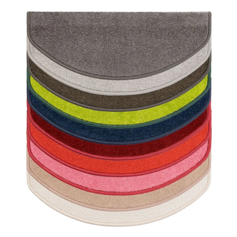 floordirekt Stufenmatte | Dynasty | Velours | Blau | Halbrund