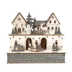 HTI-Living Beleuchtete Weihnachtsszene mit beweglichen Figuren