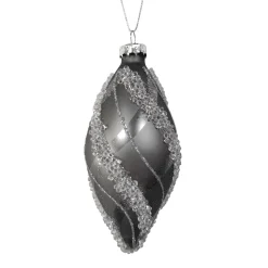 HTI-Living Christbaumschmuck Zapfen Silber mit Glitzersteinen