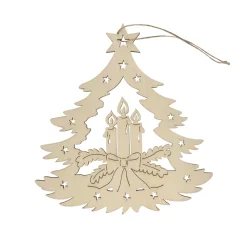 HTI-Living Dekohänger Holz Adventskerze