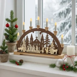 HTI-Living Leuchtbogen Sternensinger vor der Kirche