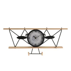 HTI-Living Wanduhr Flugzeug