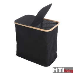 HTI-Living Wäschebox Grau Textilstoff