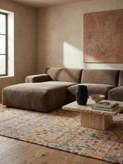 Jute-Teppich Boho Natur-Blau 80 x 150 cm - AVILL | Kadima Design