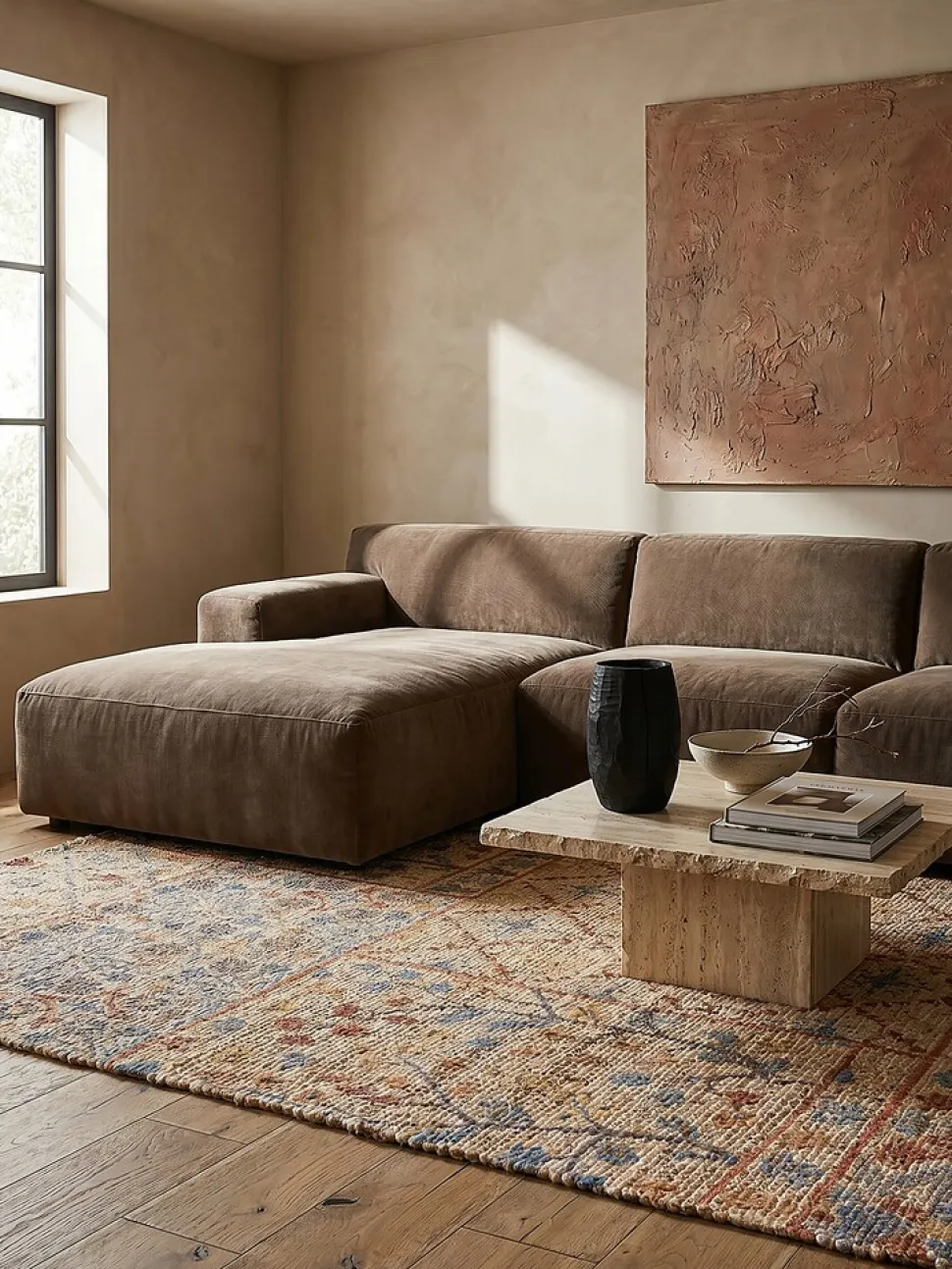 Jute-Teppich Boho Natur-Blau 80 x 150 cm - AVILL | Kadima Design