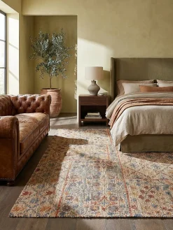 Jute-Teppich Boho Natur-Blau 80 x 150 cm - AVILL | Kadima Design