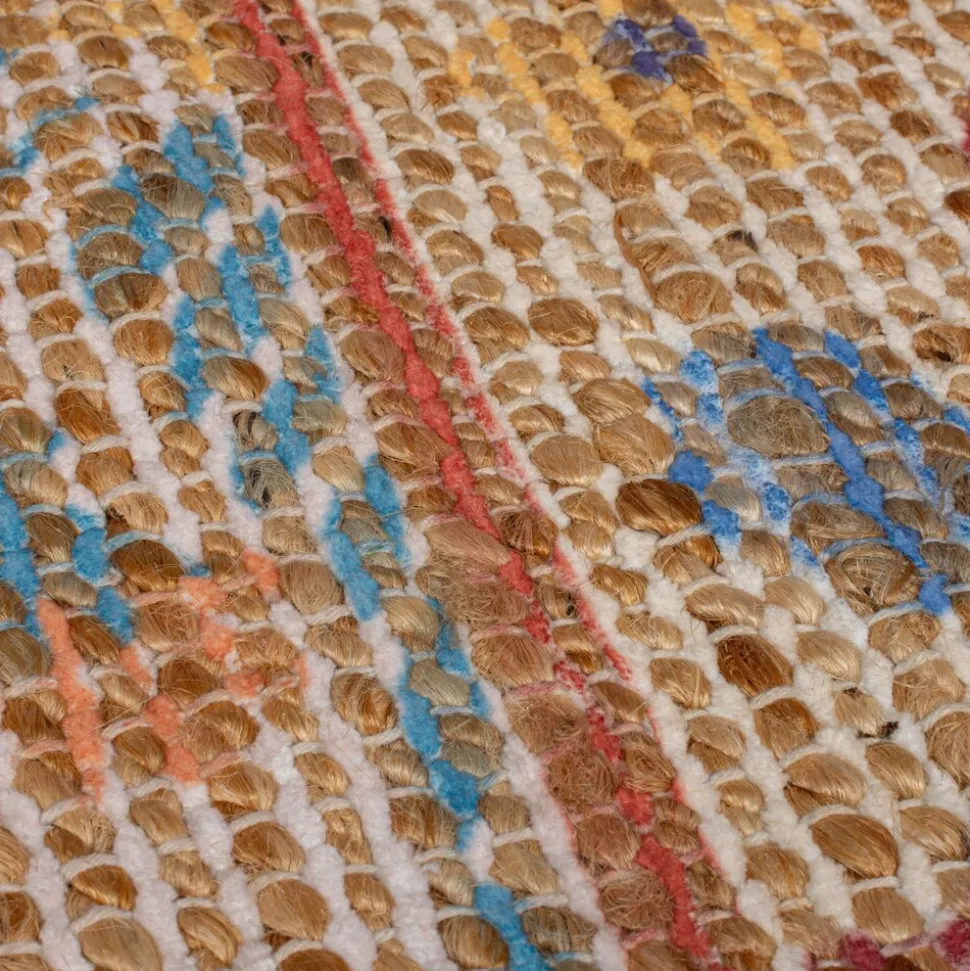 Jute-Teppich Boho Natur-Blau 80 x 150 cm - AVILL | Kadima Design