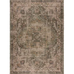 Jute-Teppich Orient Braun-Grün 120 x 170 cm - DEEPE | Kadima Design
