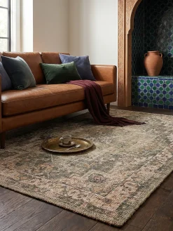 Jute-Teppich Orient Braun-Grün 120 x 170 cm - DEEPE | Kadima Design