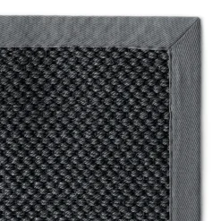 karathomeliving Sisal Tiger-Eye | Mit Bordüre | Grau DC-261