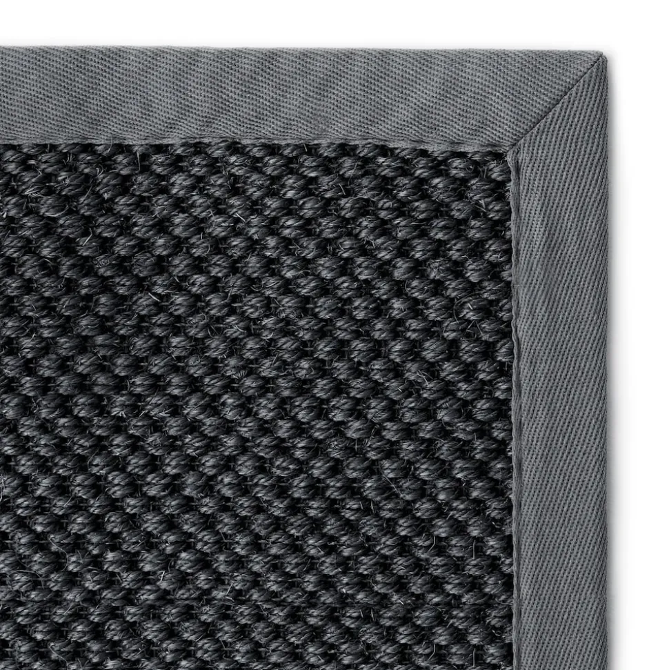 karathomeliving Sisal Tiger-Eye | Mit Bordüre | Grau DC-261