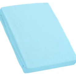 Kinzler Frottee Spannbetttuch, hellblau ca. 180 – 200 x 200 cm + 25 cm