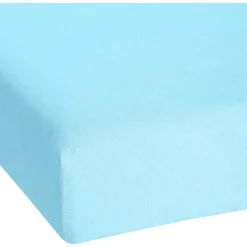 Kinzler Frottee Spannbetttuch, hellblau ca. 180 – 200 x 200 cm + 25 cm
