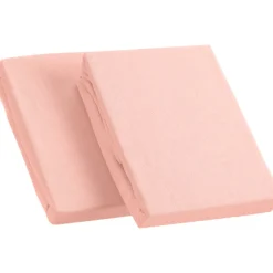 Kinzler Frottee Spannbetttuch im Doppelpack, rosa ca. 90 – 100 x 200 cm