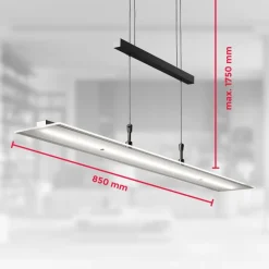 LED Pendelleuchte, schwarz, 1xLED-Platine/20W