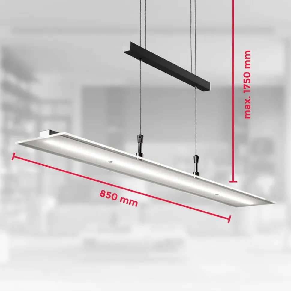 LED Pendelleuchte, schwarz, 1xLED-Platine/20W