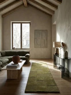 Läufer Wolle Erdtöne-Grün 60 x 230 cm - DEBEN | Kadima Design