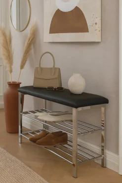 möbel direkt online Sitzbank Schuhregal schwarz