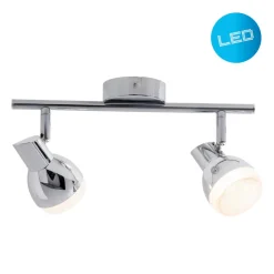 Näve 2er LED Wand-/Deckenschiene "CHROMEY" L:30cm