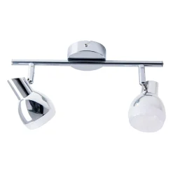 Näve 2er LED Wand-/Deckenschiene "CHROMEY" L:30cm