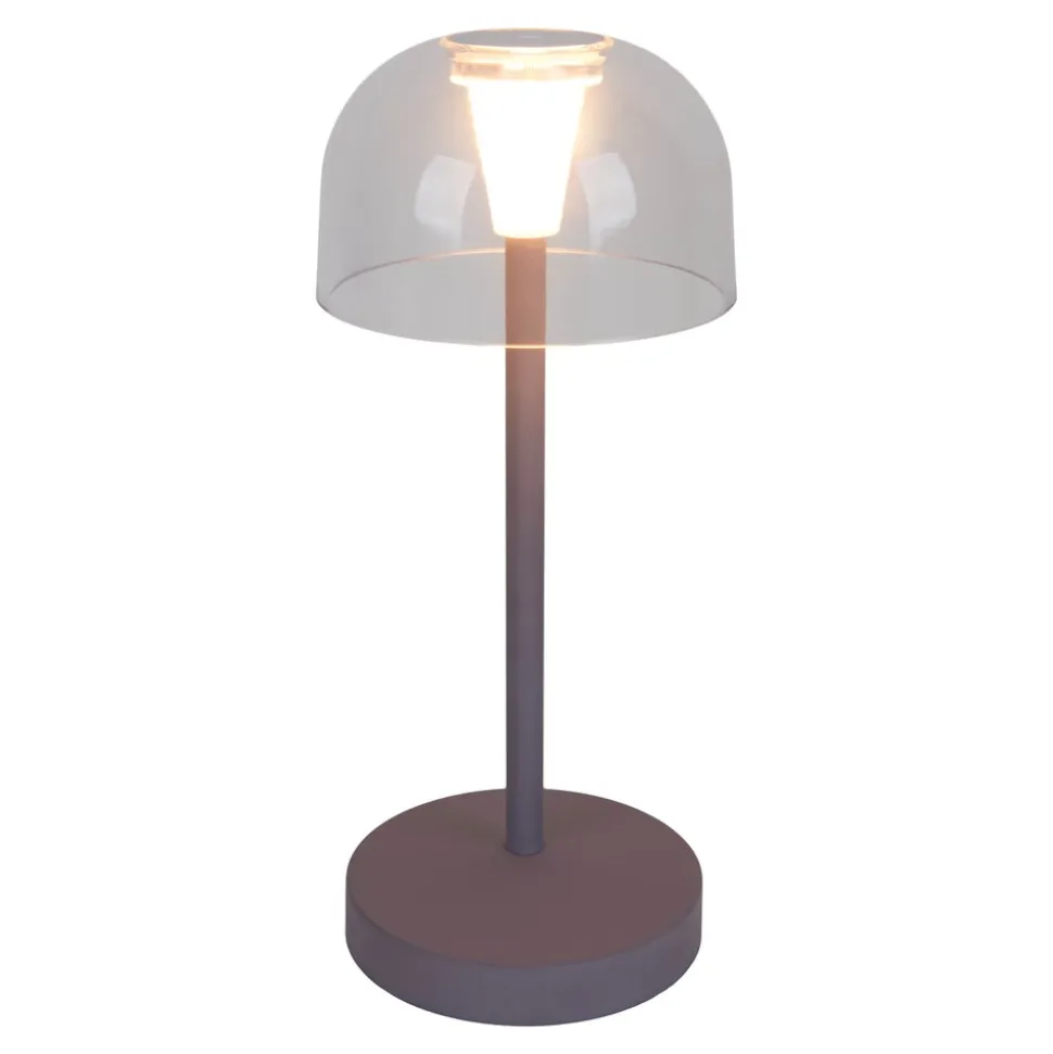 Näve 2er-Set Akku-/Tischleuchte "GOMBA" H: 18,5cm brombeere