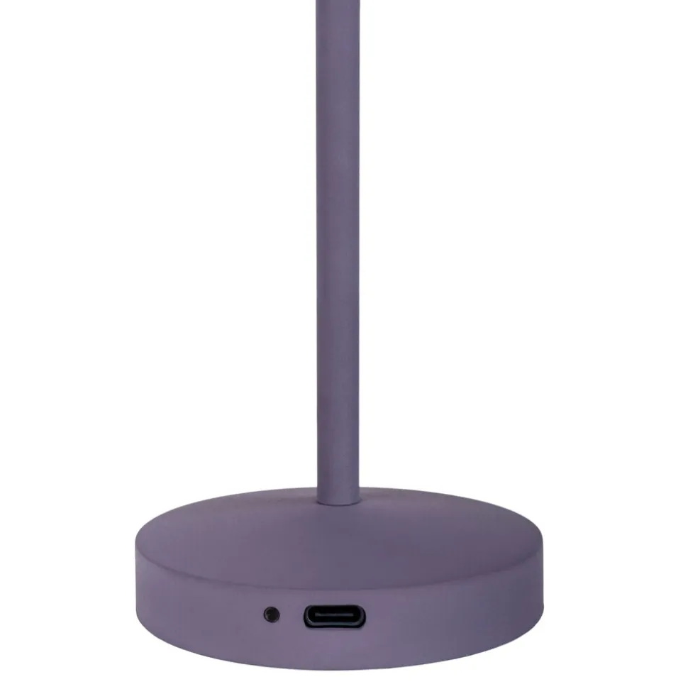 Näve 2er-Set Akku-/Tischleuchte "GOMBA" H: 18,5cm brombeere
