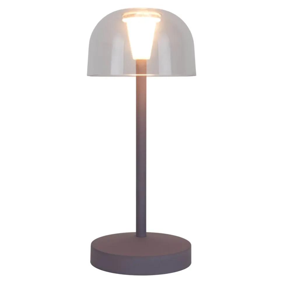 Näve 2er-Set Akku-/Tischleuchte "GOMBA" H: 18,5cm brombeere