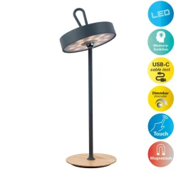 Näve LED-Akku-Tischleuchte 