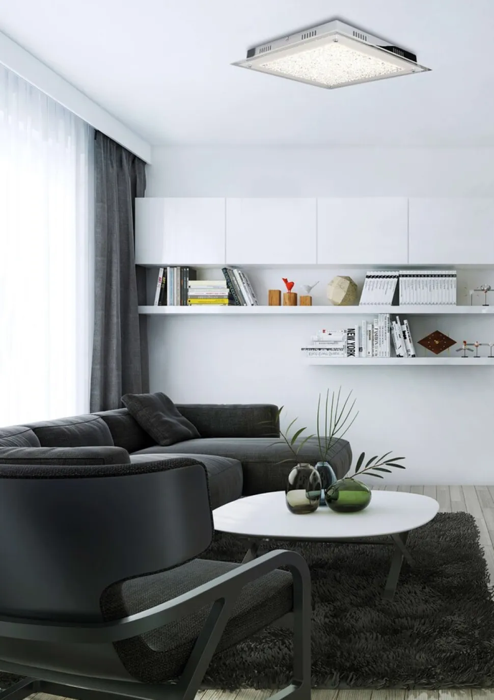Näve LED Deckenleuchte "GLASGOW" L/B:36cm