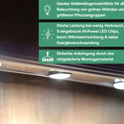 Parus by Venso Wall Spot 90cm, Abstrahlwinkel 60°, LED Wachstumslampe, Grow Light für Zimmerpflanzen und Grünpflanzen, Fassaden- und Wandbegrünung