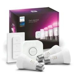 Philips Hue LED-Lampe "White &; Color Ambience", E27, 3er Set, inkl. DimmerSwitch (00212607)