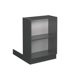 Regalinselunterschrank Küchenschrank Küchenmöbel Fame-Line Anthrazit 60 cm modern Küche Einbauküche Kücheninsel Einlegeboden Blende Küchenunterschrank Küchenzeile Regal Aufbewahrung