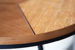 riess-ambiente Beistelltisch OAK ELEGANCE - 45cm Eiche-Design schwarzes Metallgestell rund
