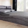 riess-ambiente Bett SWING 180x200cm grau Samt mit Stauraum geschwungenes Rahmenbett