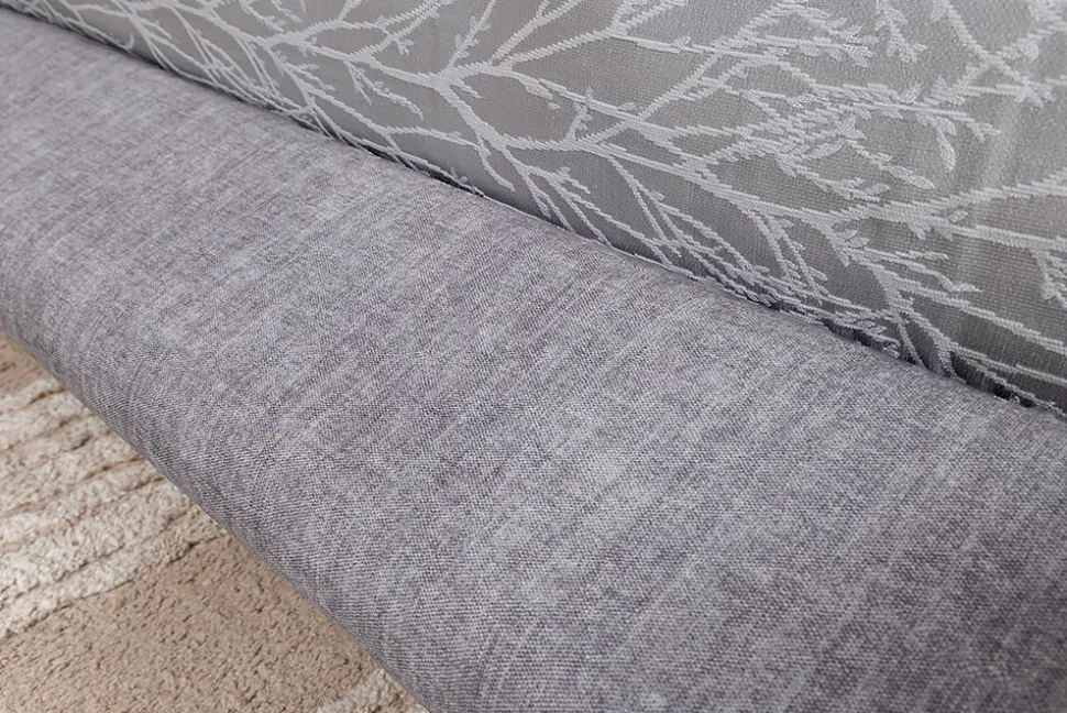 riess-ambiente Bett SWING 180x200cm grau Samt mit Stauraum geschwungenes Rahmenbett