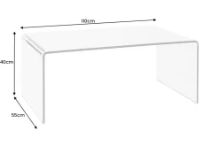 riess-ambiente Couchtisch FANTOME - 110cm transparent Glas