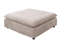 riess-ambiente Hocker HEAVEN - groß 100cm champagner beige Bouclé Polsterhocker Federkern pflegeleicht